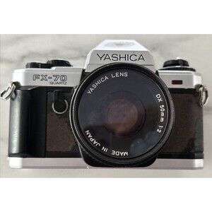 Yashica FX-70 Quartz SLR Camera Vintage New Battery Works! Film Camera